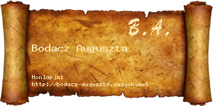 Bodacz Auguszta névjegykártya